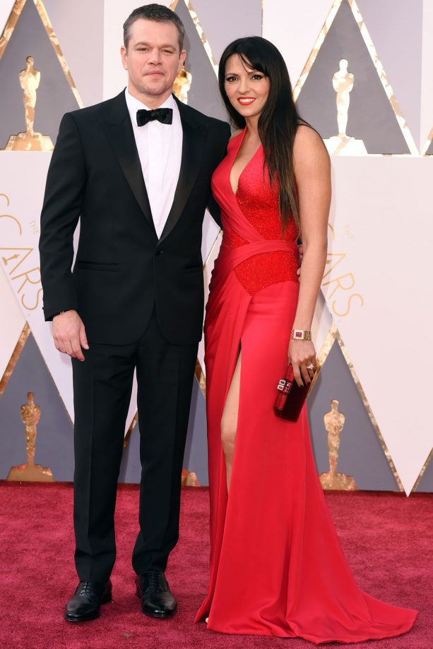 Matt Damon And Luciana Barroso At The Oscars, 2016