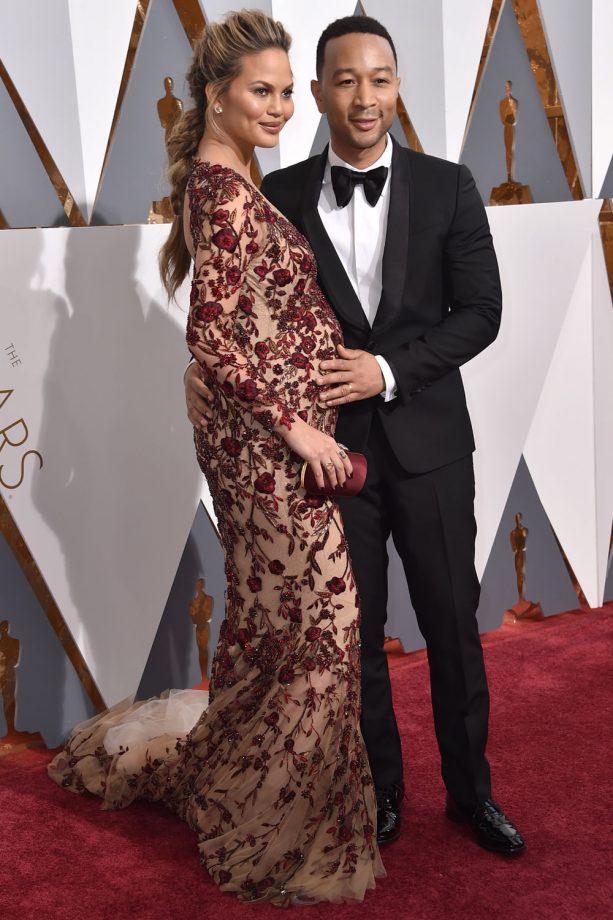 Chrissy Teigen and John Legend At The Oscars, 2016