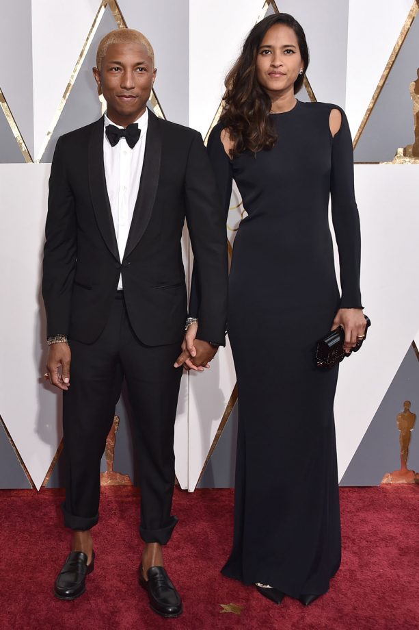 Pharrell Williams And Helen Lasichanh At The Oscars, 2016