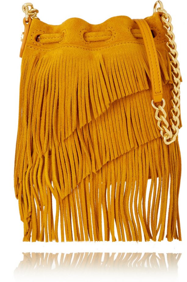 Elizabeth And James Fringe Suede Bucket Bag, £280