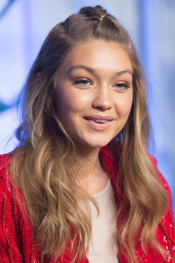 Gigi Hadid Pins Back Her Hair In A Pretty Plait, 2016