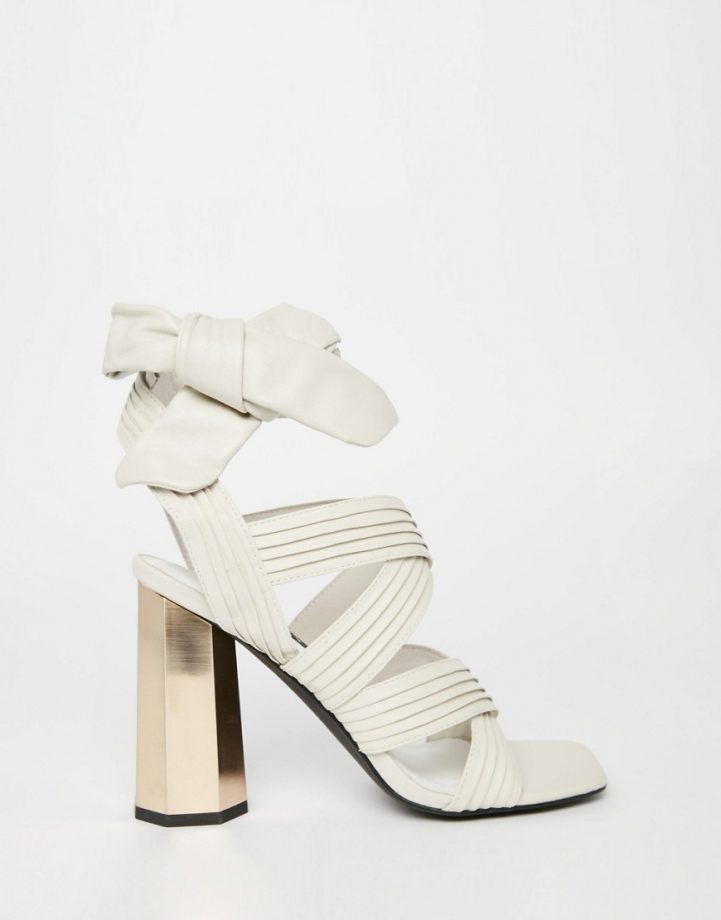 Cream Wrap Heels, £195, Senso
