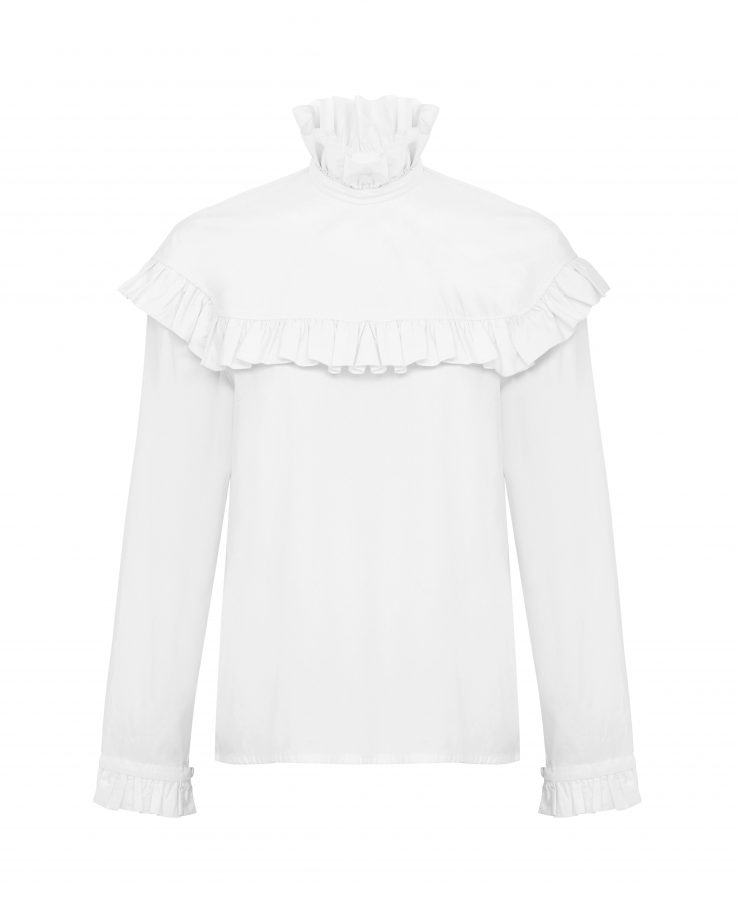 White Ruffle Shirt, £35, Archive By Alexa At M&S