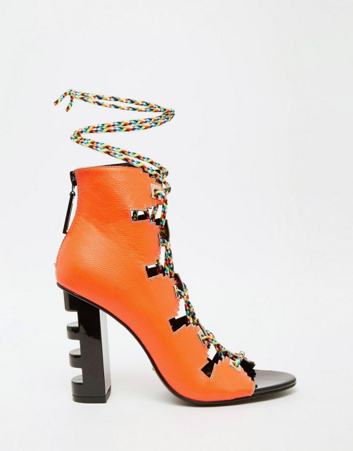 Orange Lace Up Heels, £195, Kat Maconie