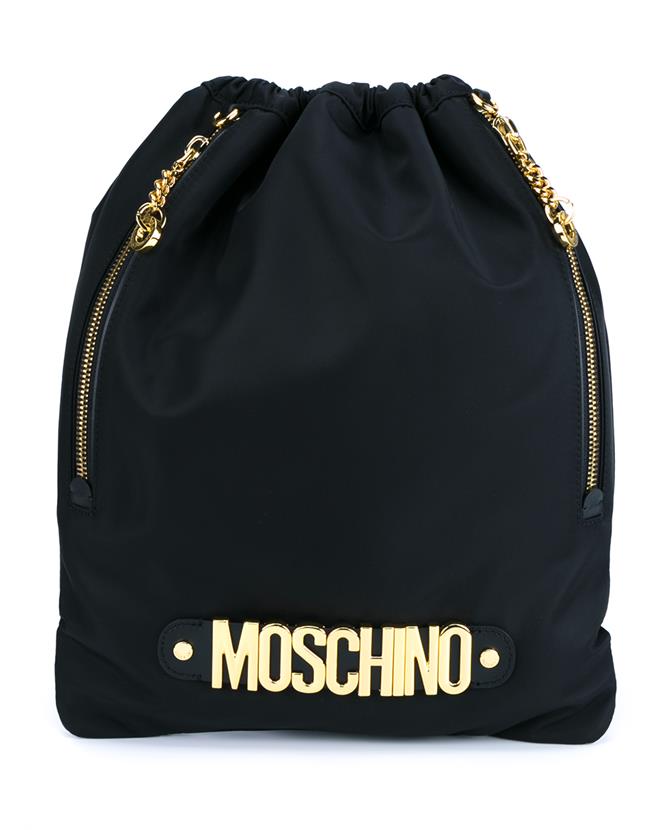 Black Drawstring Back Pack, £285, Moschino