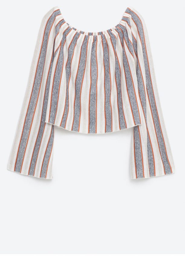 Zara Off-Shoulder Striped Top, £12.99