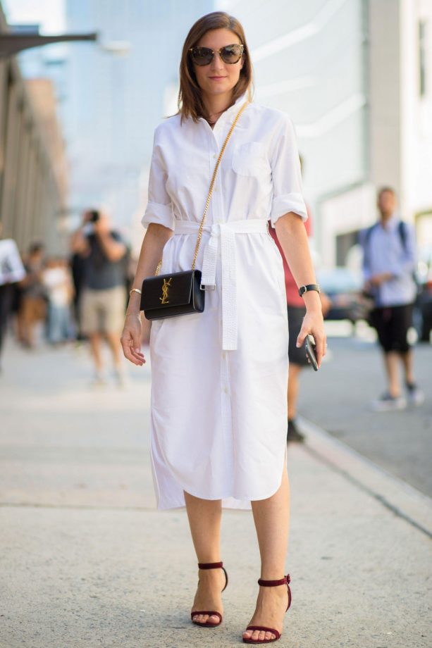Keep It Classic Cool With A Crisp White Shirt Dress