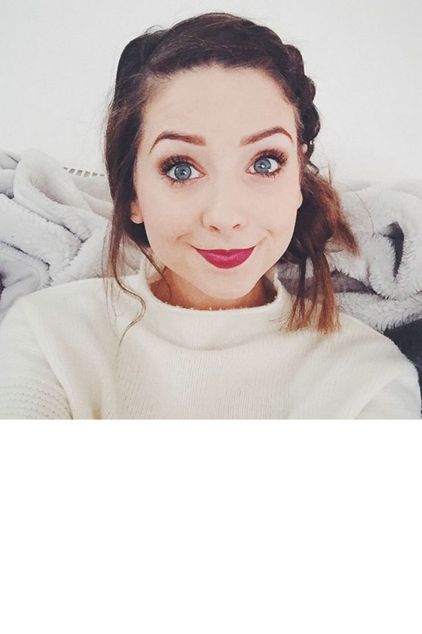 Zoella Rocks This Messy Braided Do With A Red Lip, 2015