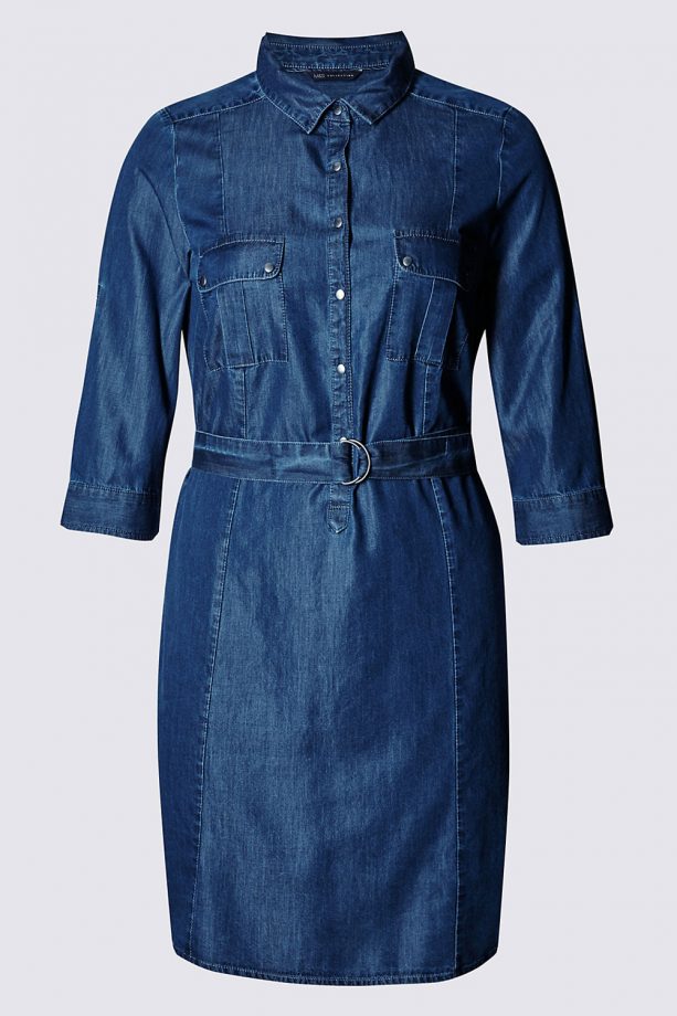 M&S Belted Denim Shirt Dress, £45