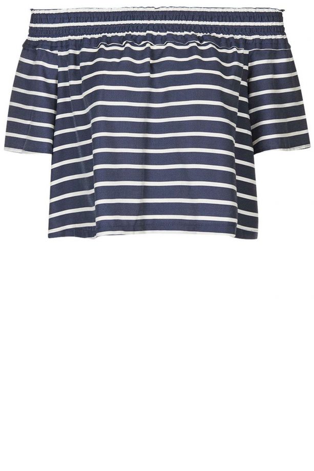 Topshop Stripe Smock Bardot Blouse, £28.00
