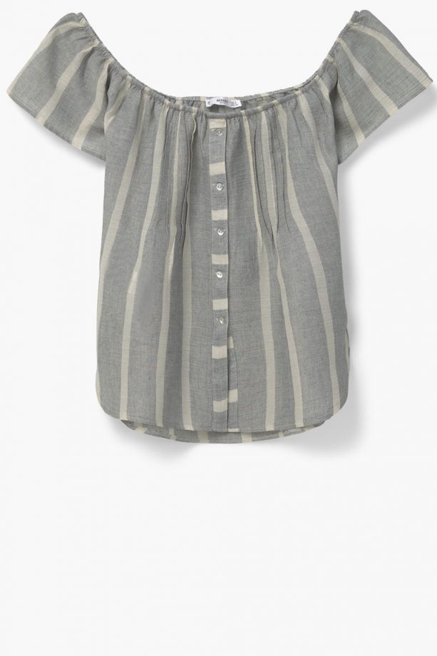 Mango Striped Cotton Blend Top, £19.99