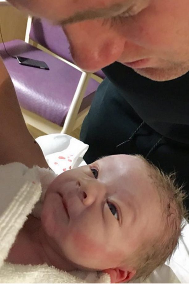 Wayne Rooney Shares A Picture Of Him Meeting Baby Son Kit For The First Time, 2016