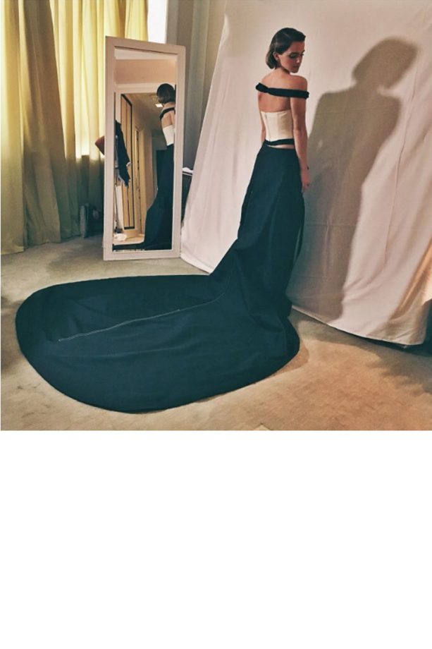 Emma Watson Shows Off Her Calvin Klein Dress