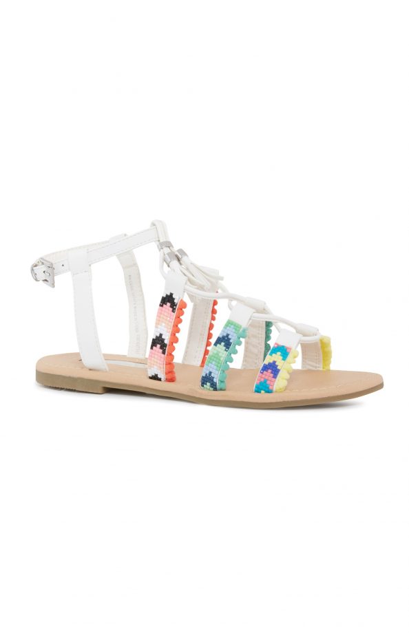 Primark White Embellished Sandals, £10