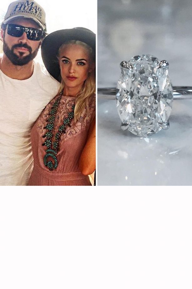 Brody Jenner Proposes To Kaitlynn Carter With A Stunning Oval Diamond From Jeweller Adam Campbell, 2016