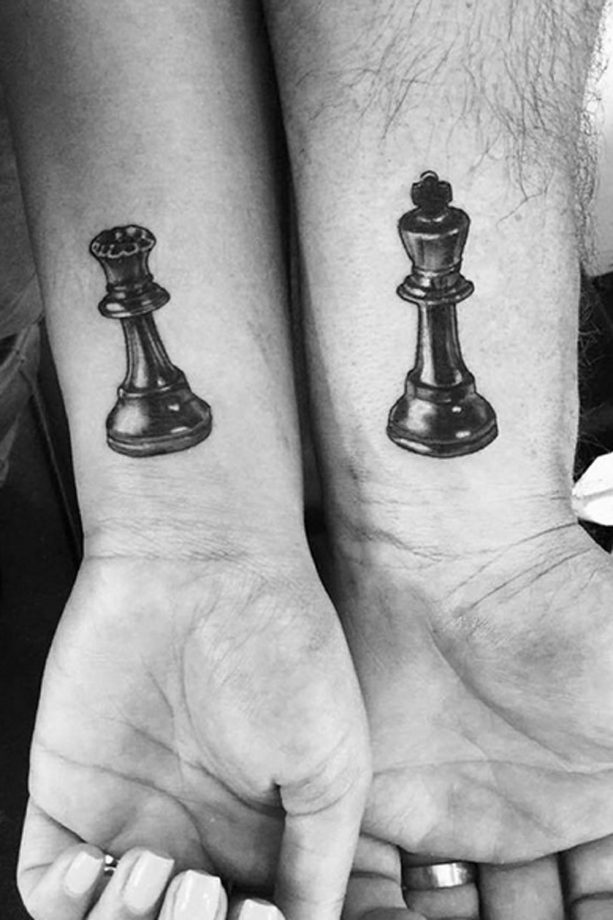 Mix It Up With These Matching Chess Piece Tattoos