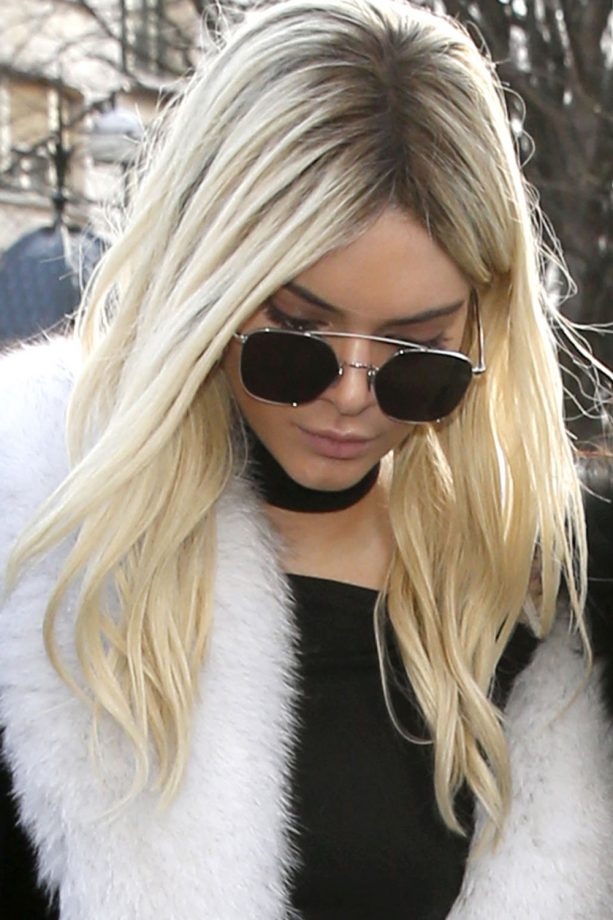 Kendall Jenner Shocks Everyone By Stepping Out As A Blonde For The Balmain PFW Show, 2016