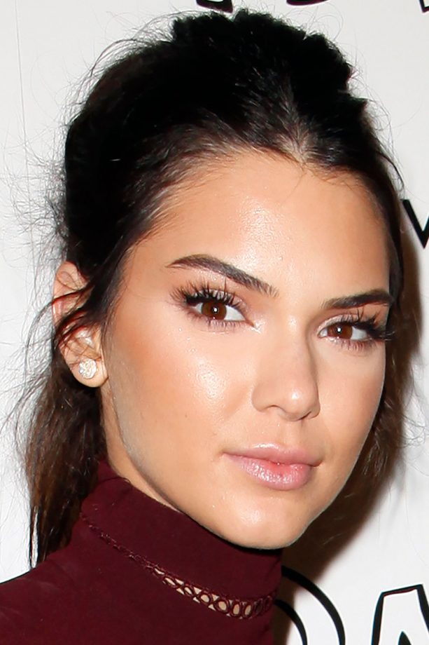 Kendall Jenner Looks Glam With A High Pony And Long Lashes , 2015