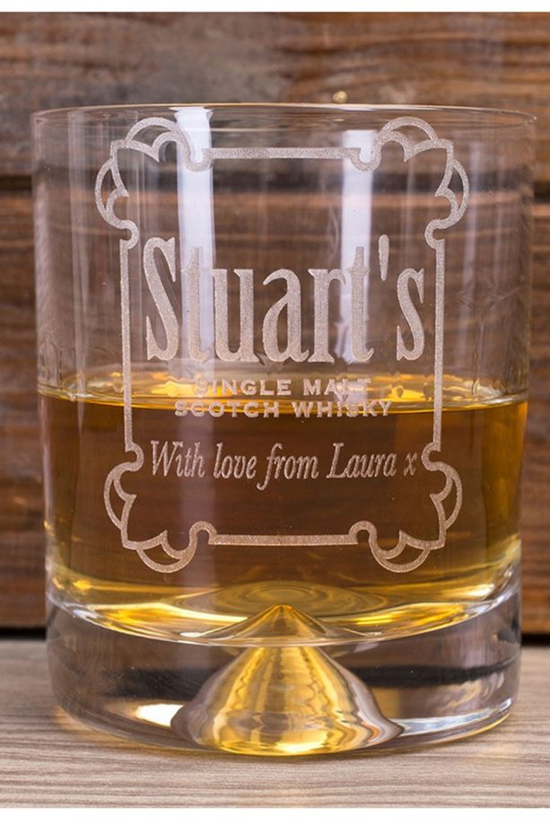 Personalised Whisky Glass, Gettingpersonal.co.uk, £17.99