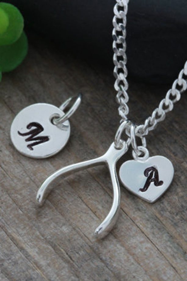 Wishbone Intials Necklace, Etsy, £18.84