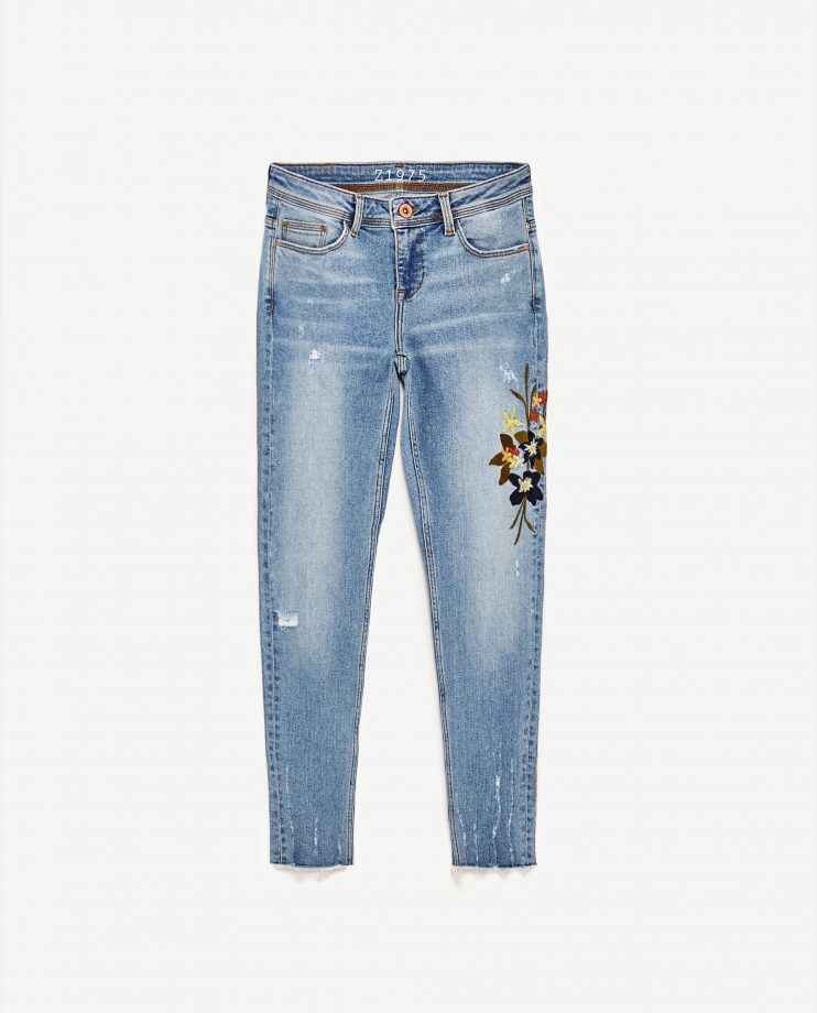 Embroidered Jeans, £25.99, Zara