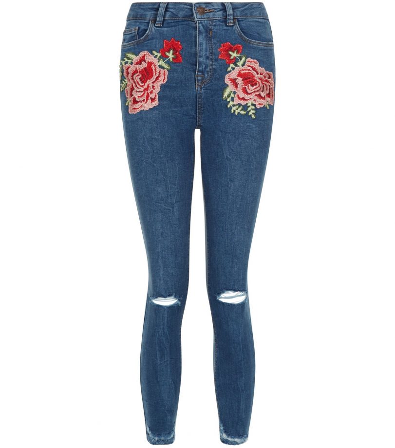 Rose Embroidered Jeans, £29.99, New Look