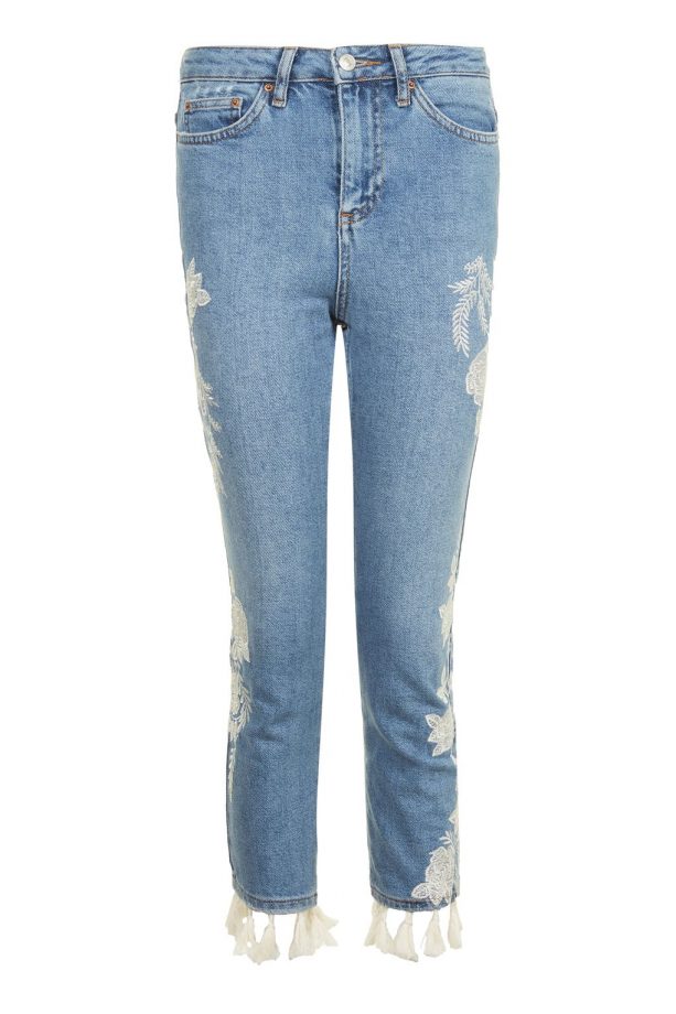 Floral and Tassel Jeans, £65, Topshop
