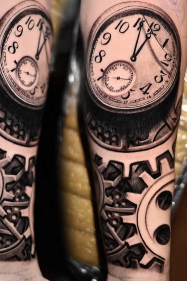 Liam Payne Gets A Huge Statement Clock Tattoo On His Forearm, 2016