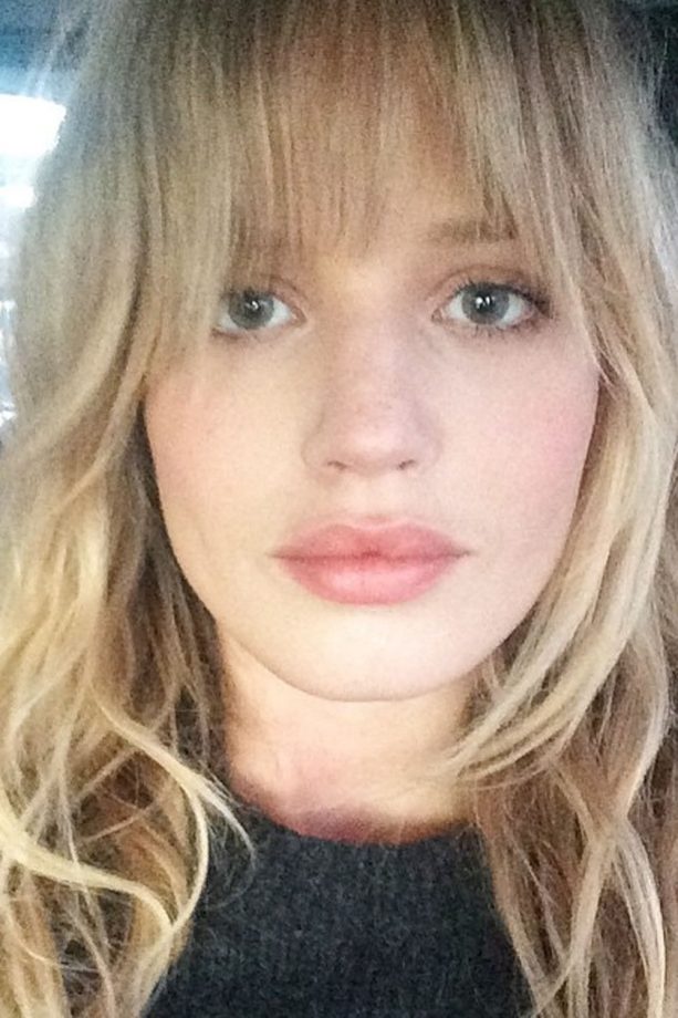 Georgia May Jagger debuts her long sweeping fringe on Instagram, 2016