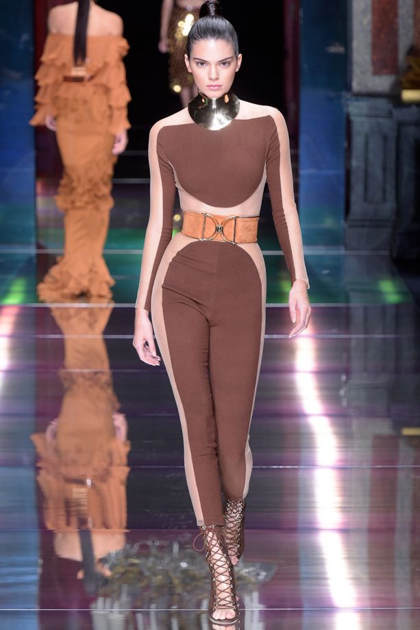 Kendall Jenner Models For Balmain During Paris Fashion Week, 2015