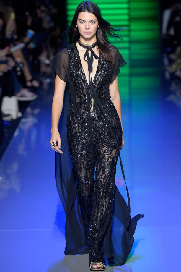 Kendall Jenner Walks For Elie Saab During Paris Fashion Week, 2015