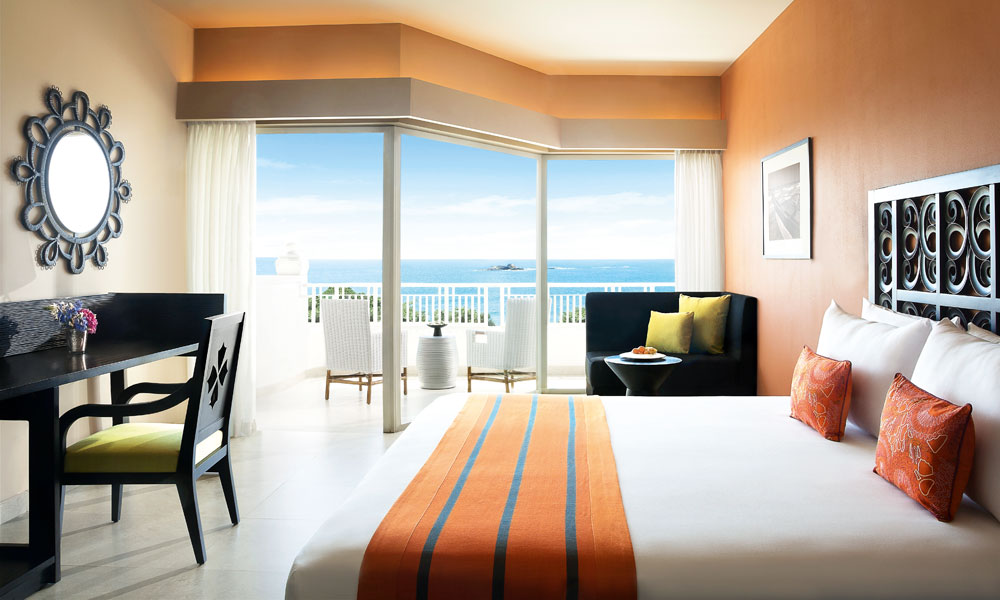 At Vivanta by Taj, the rooms on the upper floors boast sea views
