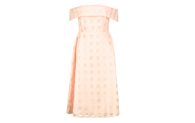 Boohoo Off the shoulder Check Skater Dress, £25