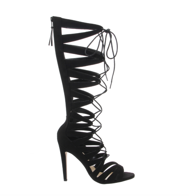 Black High Leg Lace Up Heels £85, Office