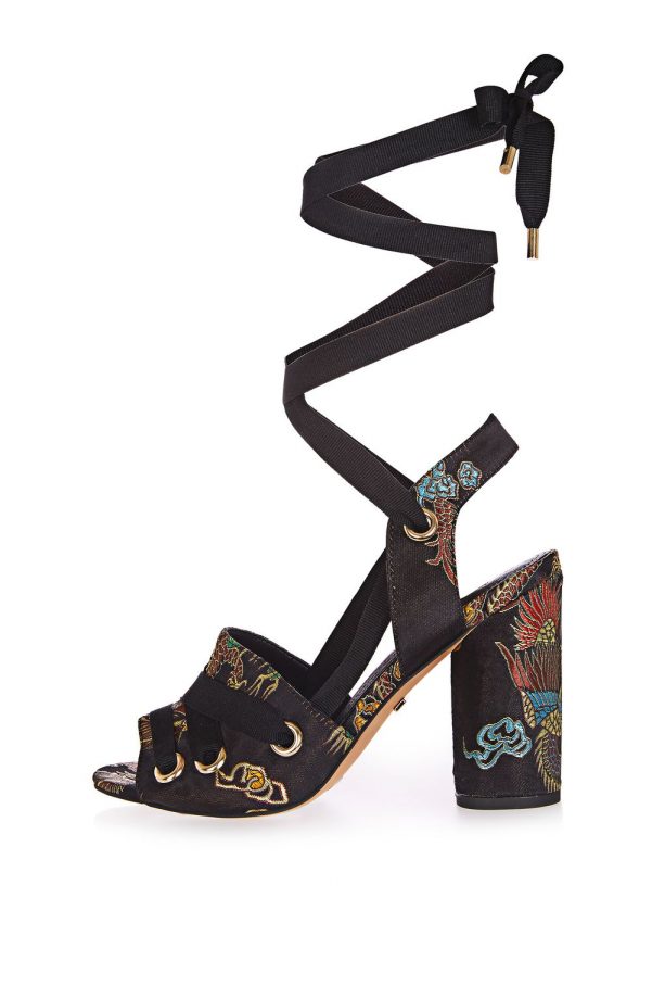 Printed Lace Up Heels, £52, Topshop