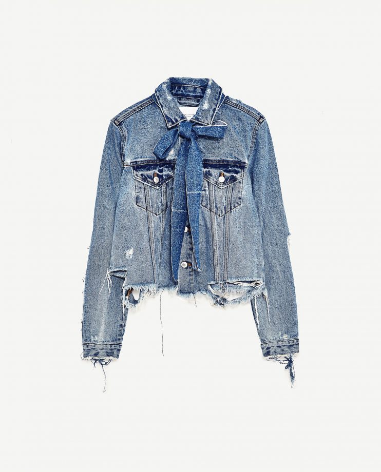 Zara Bow Denim Jacket, £29.99
