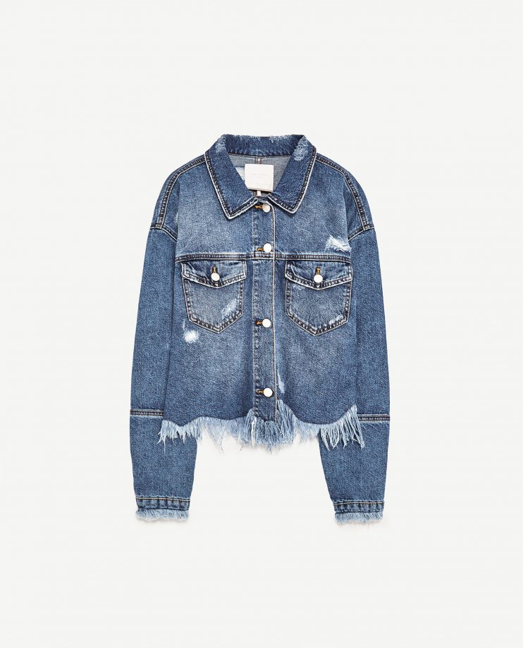 Zara Raw Hem Denim Jacket, £29.99