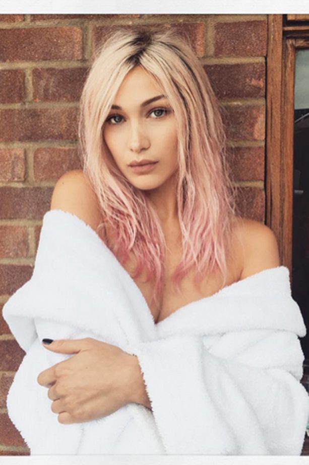 Bella Hadid Has Pastel Pink Hair In Insta Snap