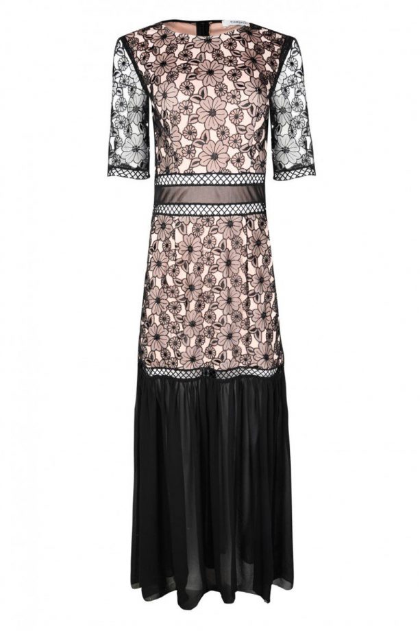 LOOK x Glamorous Black And Nude Floral Dress, £75