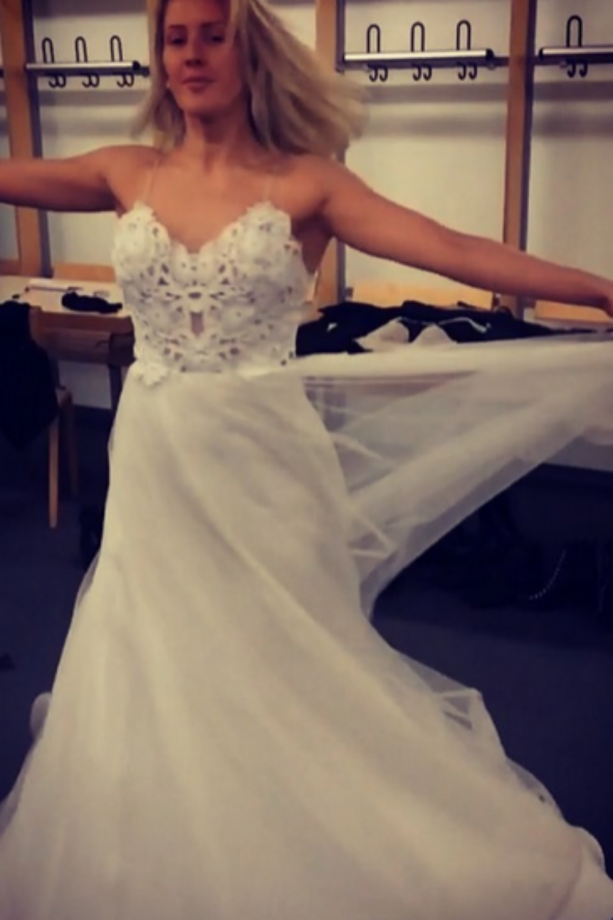 Ellie Goulding rocks a wedding dress