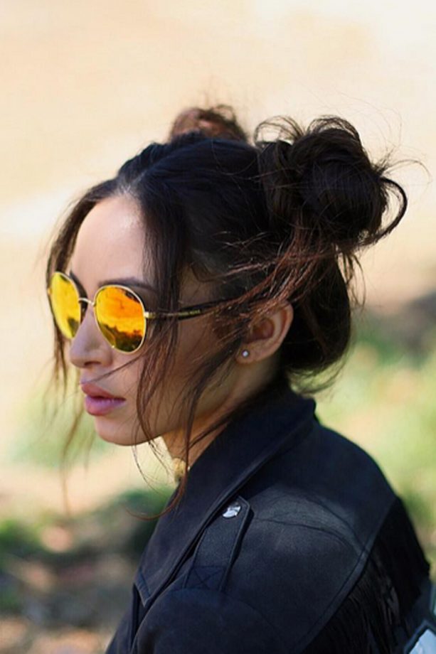 Danielle Peazer Opts For Cute '90s Twisted Buns At Coachella, 2016