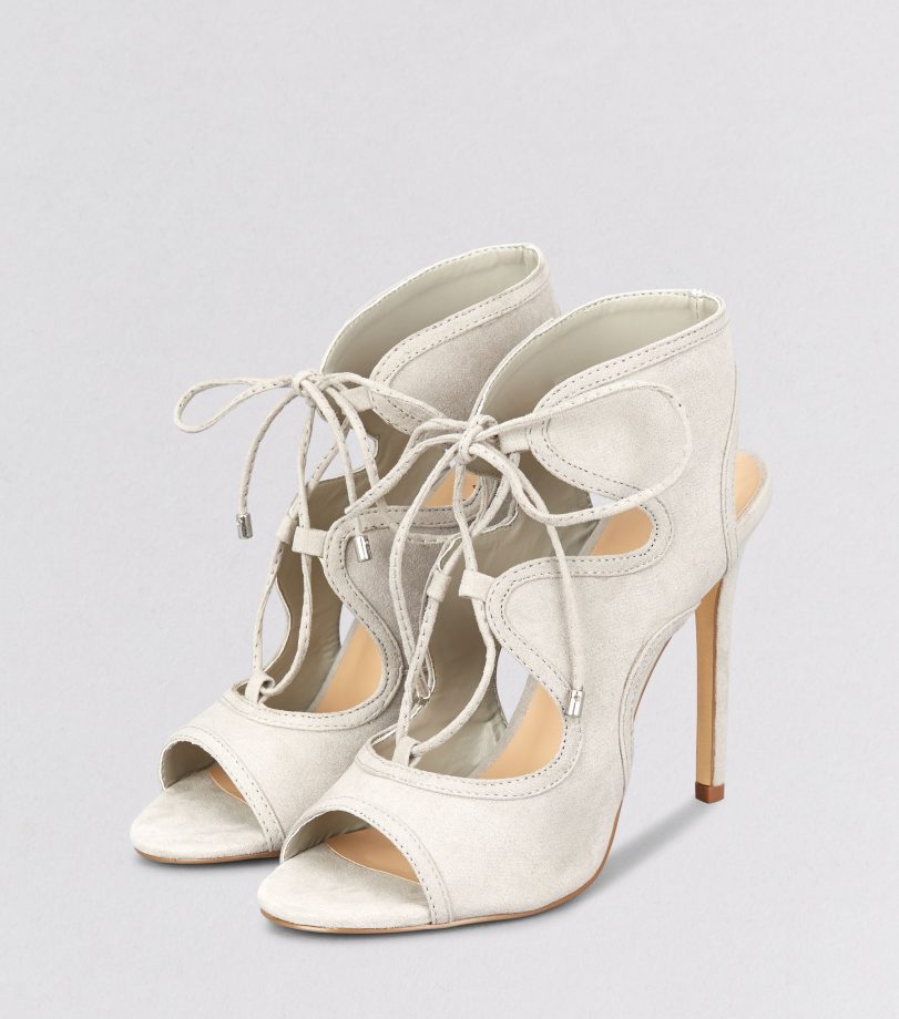 Grey Lace Up Heels, £29.99, New Look