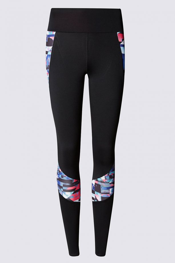 M&S Geo Printed Panelled Leggings, £25