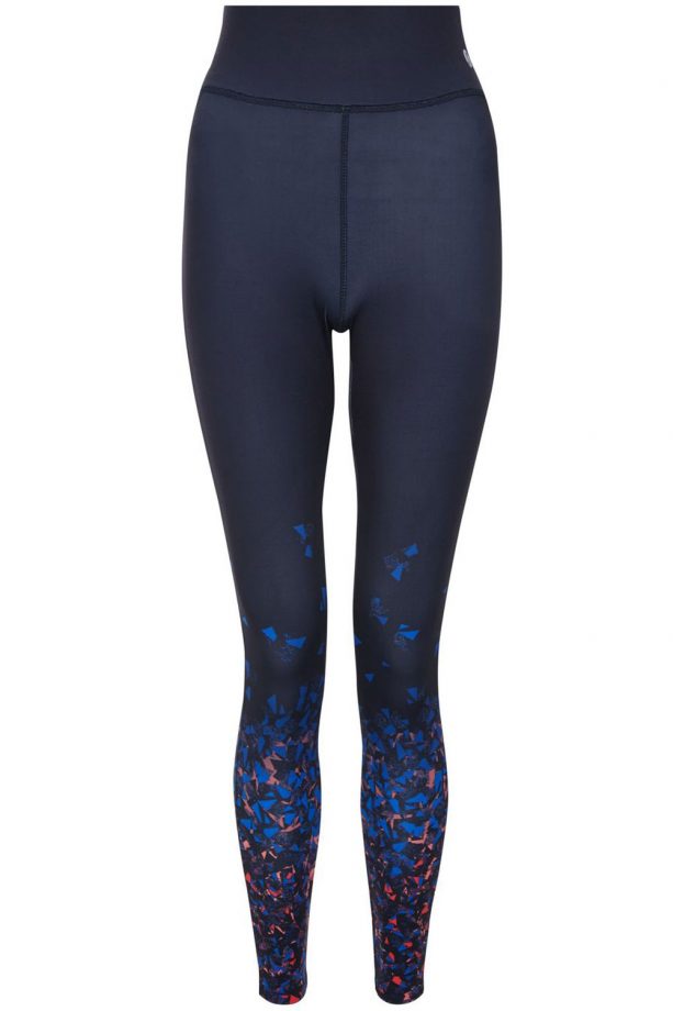 New Look Blue Geo Print High-Rise Leggings, £19.99