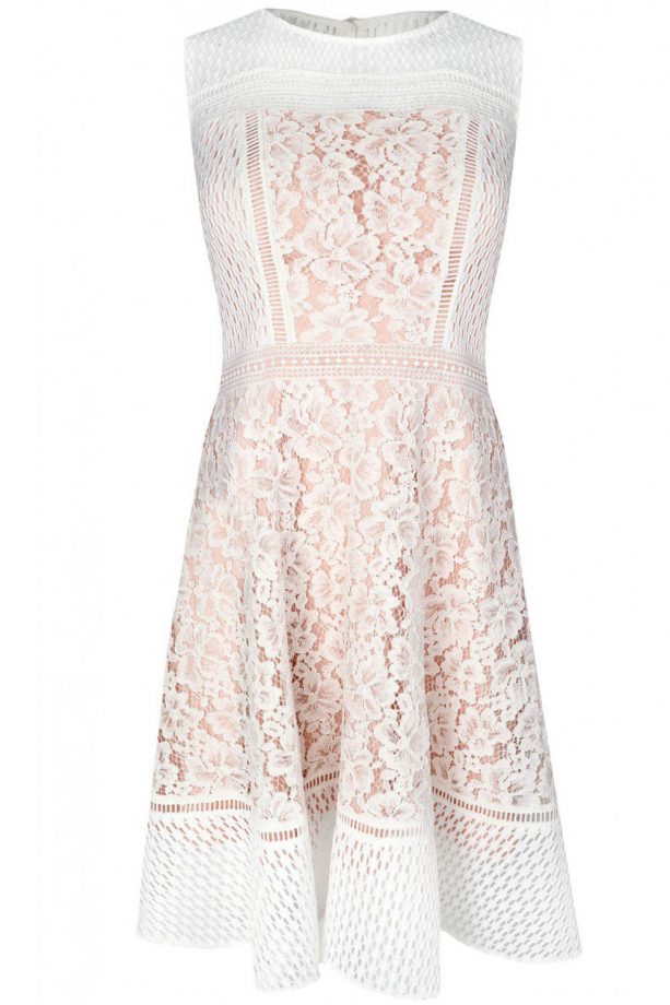 LOOK x Glamorous White Lace Skater Dress, £65