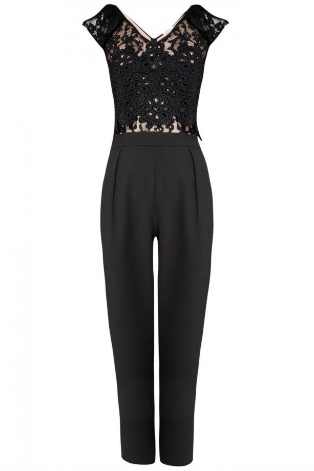 LOOK x Glamorous Black Crochet Jumpsuit, £65