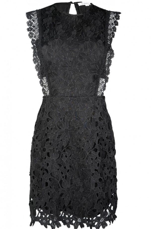 LOOK x Glamorous Black Cut Out Detail Crochet Dress, £50