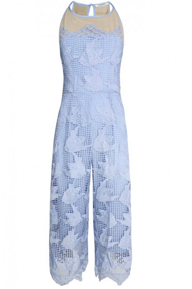 LOOK x Glamorous Dusty Blue Crochet Jumpsuit, £60