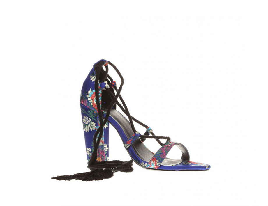 Floral Lace Up Heels, £30, Missguided at Schuh