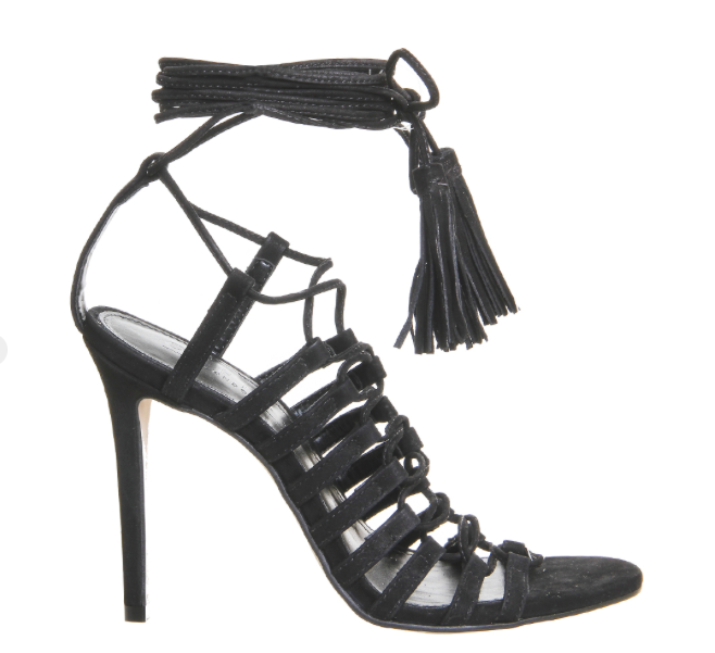 Black Lace Up Heels, £20, Office
